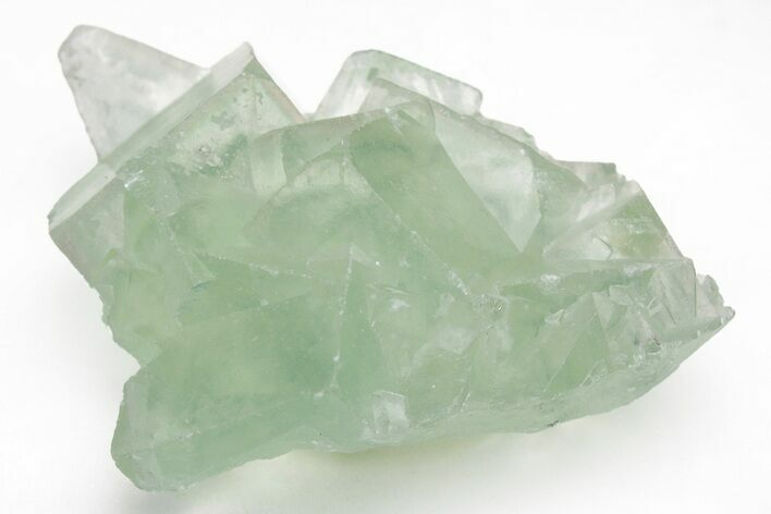 Green Cubic Fluorite Crystals with Phantoms - China #216256